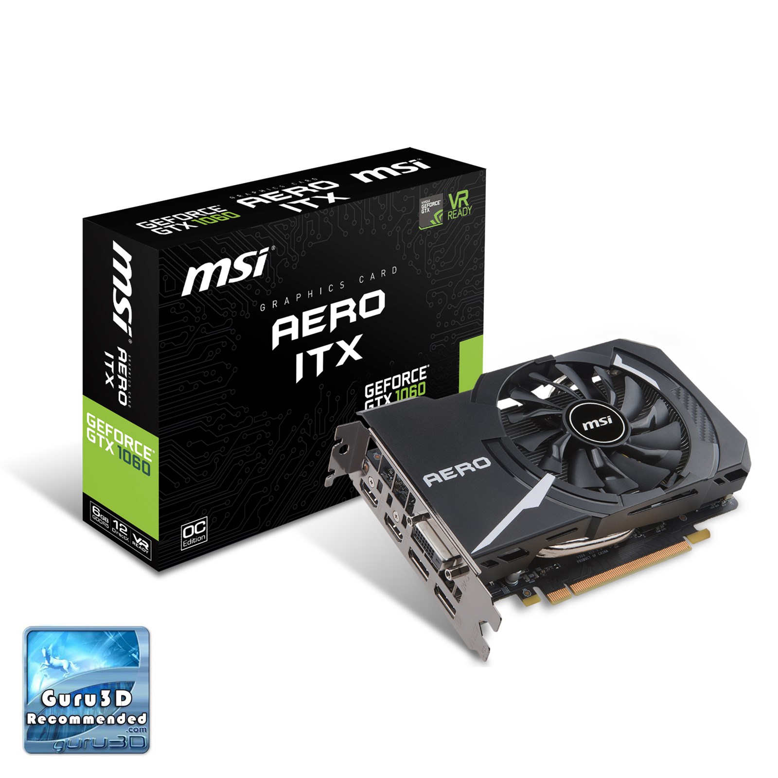 MSI GeForce GTX 1060 6GB AERO ITX Boost Graphics Card GTX 1060 AERO ITX 6G OC CCL Computers